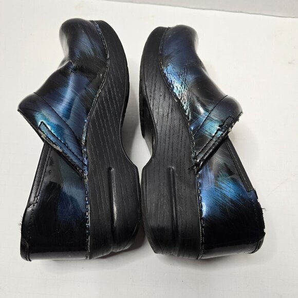 Dansko Professional Metallic Blue Clog Slip On Nurse Shoes size 7 - Picture 10 of 14